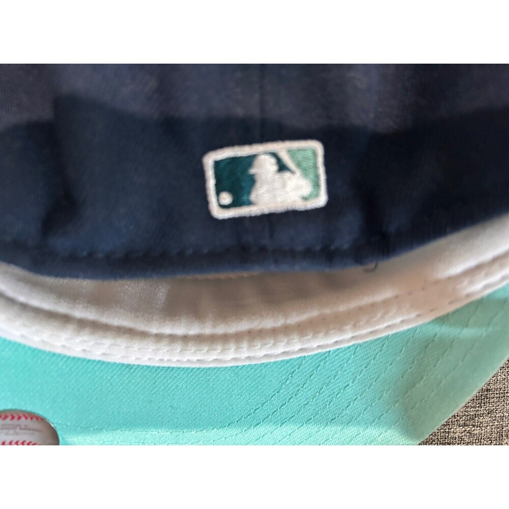 Cincinnati Reds New Era 59fifty Black And Teal Fitted  Hat  Size 7 1/2 - Picture 5 of 6
